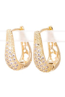 Micro Setting CZ Iconic Hoop Earrings