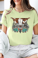 Desert Cow skull  Graphic T Shirts