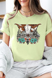 Desert Cow skull  Graphic T Shirts