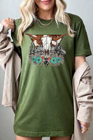 Desert Cow skull  Graphic T Shirts