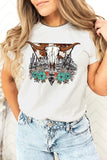 Desert Cow skull  Graphic T Shirts