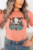 Desert Cow skull  Graphic T Shirts