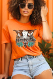 Desert Cow skull  Graphic T Shirts