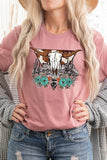 Desert Cow skull  Graphic T Shirts