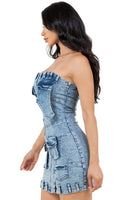 WOMEN FASHION DENIM DRESS