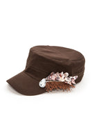 Crystal Lace Embellished Cadet Hat