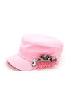 Crystal Lace Embellished Cadet Hat