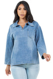 WOMEN FASHION DENIM TOP