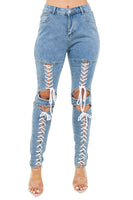 WOMEN FASHION STYLE DENIM PANTS