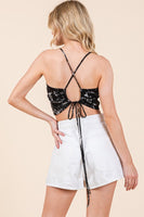 Spagetti Tie Back Crop Top