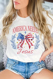 Bow America Needs Jesus Graphic T Shirts