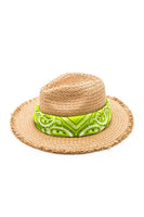 Bandana Convertible Fringe Straw Hat