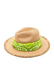 Bandana Convertible Fringe Straw Hat