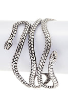 Engraved Snake Open Cuff Bangle