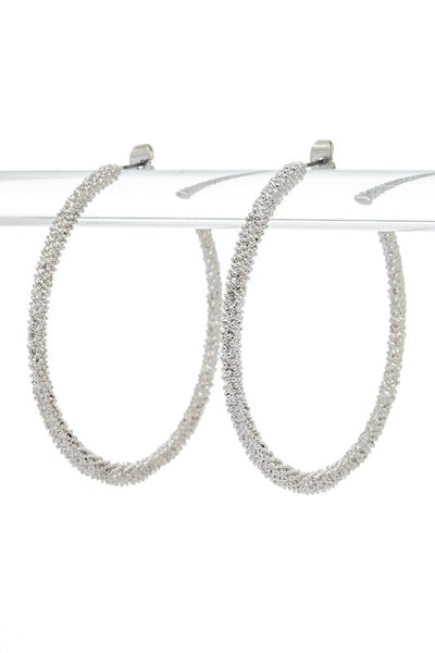 55mm Textured Iconic Hoop Earrings