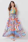 WOMEN FASHION CHIFFON MAXI DRESS