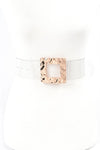 Square Buckle Clear Transparent Belt