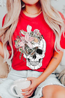 Floral Skull Graphic Tee