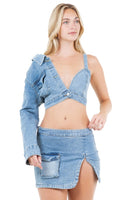 FASHION DENIM TWO PIECE SET