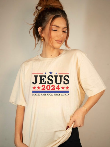 Jesus 2024 Make America Pray Softstyle Graphic