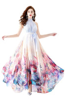 WOMEN FASHION CHIFFON MAXI DRESS