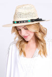 Western Headband Straw Fedora