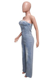 WOMEN FASHION DENIM JUMPSUIT