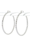 70MM Textured Shiny Hoop Earrings