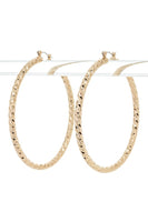 70MM Textured Shiny Hoop Earrings