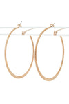 60MM Textured Fashion Hoop Earrings