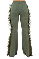 Texas Sun Bell Bottom Jean in Olive