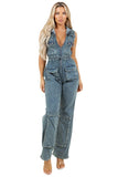 WOMEN FASHION DENIM CARGO STYLE JUMPSUIT