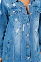 WOMEN LONG DENIM JACKET