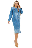 WOMEN LONG DENIM JACKET