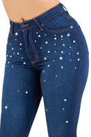 Vegas Glam Bell Bottom Jean in Dark Wash Made in America