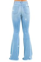 Vegas Glam Bell Bottom Jean in Light Wash Made in America