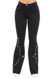 Santa Fe Bell Bottom Jean in Black Made in America