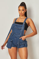 WOMEN FASHION DENIM SHORT OVERALLS