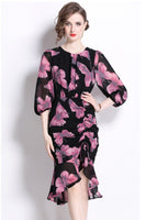 WOMEN FASHION CHIFFON MAXI DRESS