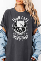 Iron Cafe, Ride Hard, Skull Garment Dye Tee