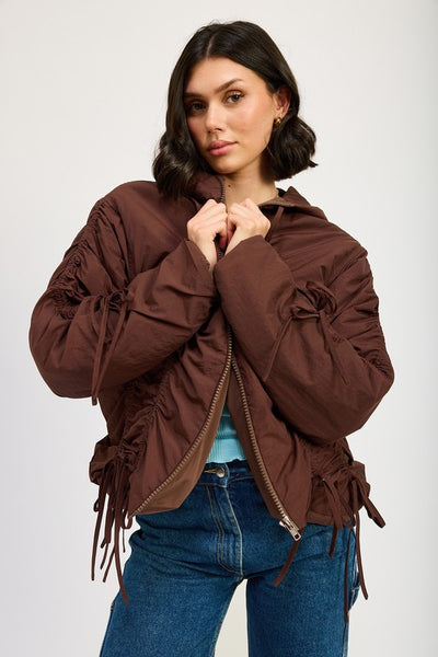 RUCHED PUFF JACKET