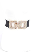 Crystal Buckle Elastic Belt