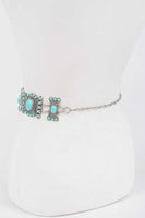 Plus Size Turquoise Western Chain Belt