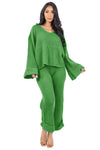 WOMEN FASHION 2PCS SWEATER PANTS SET