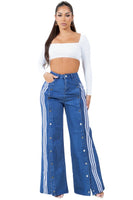 WOMEN FASHION CASUAL STYLE DENIM PANTS by Claude