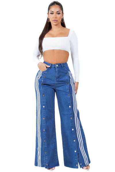 WOMEN FASHION CASUAL STYLE DENIM PANTS by Claude