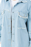 WOMEN FASHION OVERSIZE DENIM SHIRT