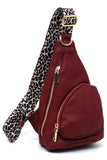 Leopard Strap Sling Backpack