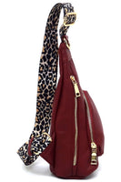 Leopard Strap Sling Backpack