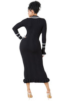 WOMEN FASHION LONG MAXI KNIT DRESS